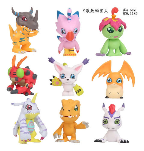 Figuras De Acción/muñecos Digimon Pack De 9 Digimons 1