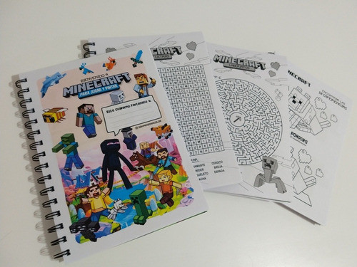 Cuaderno Minecraft Para Jugar Y Colorear Minecraft De Pintar 1