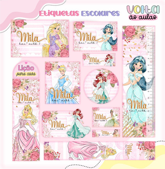 Arquivo De Corte Etiquetas Princesas -studio/pdf/png/cdr 0 Arquivo De Corte Etiquetas Princesas -studio/pdf/png/cdr 0