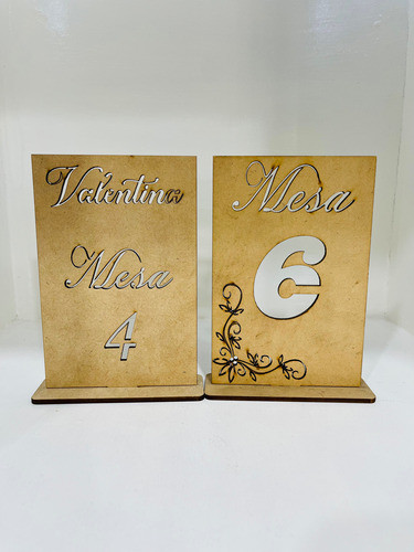 Indicadores De Mesa De Fibrofacil X 15 Unid 0