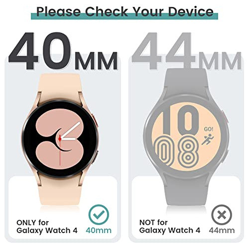 Funda Protectora Para Galaxy Watch 4-40mm Negra -2un 1