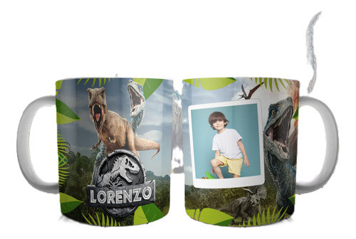 Plantilla Sublimar Tazas Jurassic Personalizar Con Foto 0