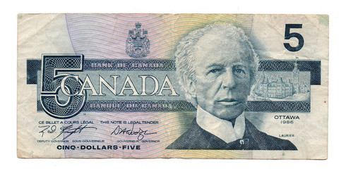 Canada Billete 5 Dolares Año 1986 P#95 0