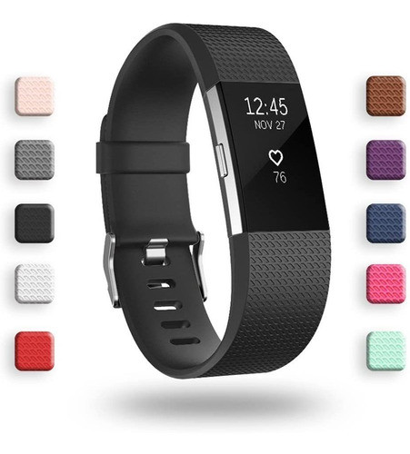 Malla De Reloj Fitbit Charge 2, Classic Y Special.negro.(l) 0