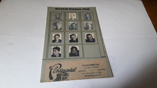 Lote De Cartela Mais Cartão Da Seleção Carioca De 1945 0