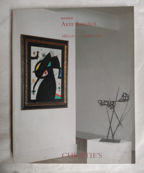Catálogo Christie's. Arte Español 3 De Octubre 2007. 0 Catálogo Christie's. Arte Español 3 De Octubre 2007. 0