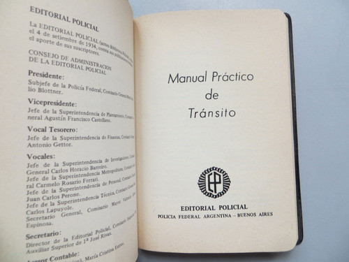 Manual Práctico De Tránsito Editorial Policial 1980 1