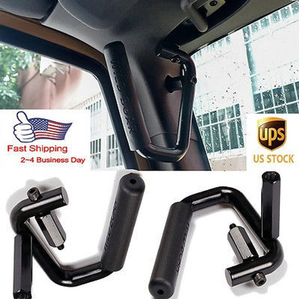 Par De Agarradera De Acero Duro Agarrar Para Jeep Wrangler J 1