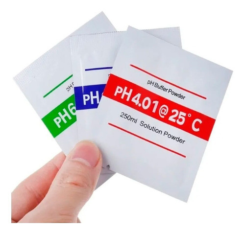 Kit 3 Sobres Soluciones Cerrados  Buffer Para Calibrar Ph 1