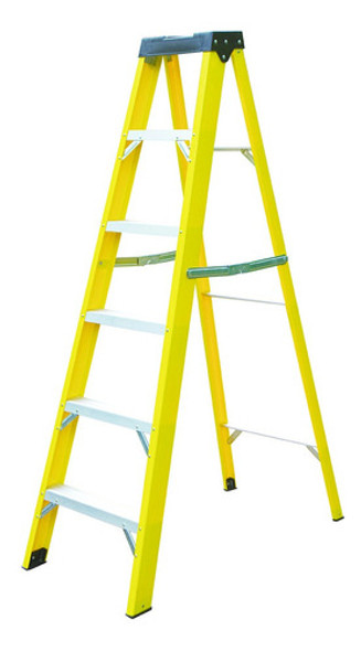 Escalera Plegable Fibra De Vidrio 156 Cm 150 Kg 6 Peldaños 0
