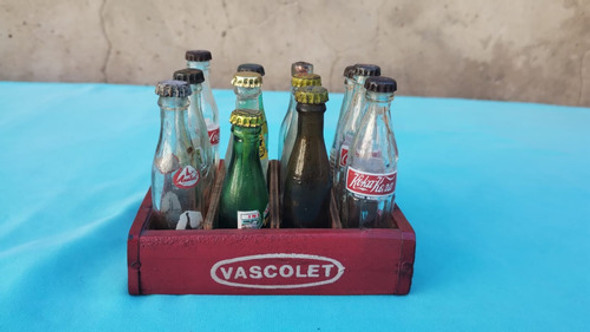 Antiguo Cajoncito Vascolet Con 3 Botellitas De Coca Cola 0