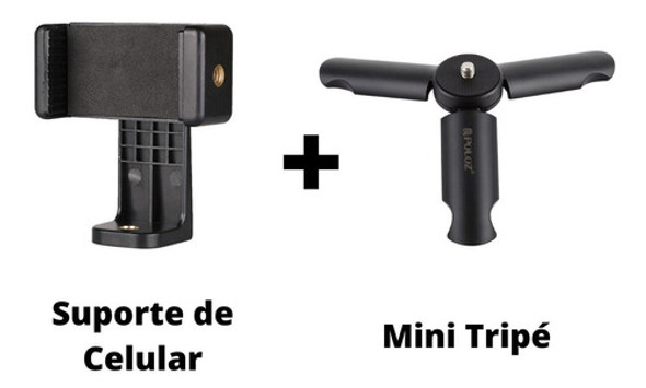 Mini Tripe Universal Com Suporte Para Celular Universal Foto 1