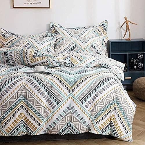 Funda Nórdica Boho, 100% Algodón, 3 Piezas, Juego De Cama Qu 0