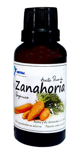 Aceite Herba De Zanahoria 30ml Orgánico En Vidrio Con Gotero 0