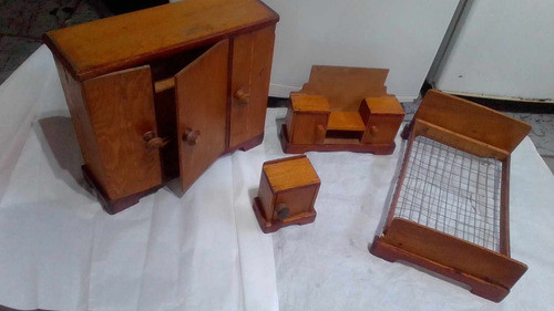 Juego Dormitorio De Muñeca De Cedro Decada 40 Ver Descripcio 0
