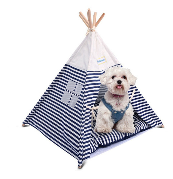 Lona Lavable Mascota Tipi Tienda Portátil Gatos Perro Casa G 0