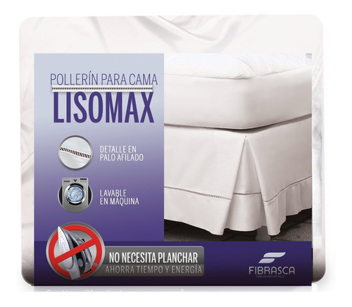 Cubre Somier Pollerín Reversible 1 Plaza Liso Max 1
