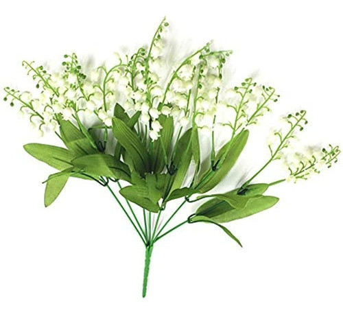 Paquete De 2 Flores Artificiales De Bellflower, 7 Tenedores, 1