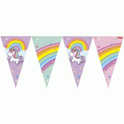 Guirnalda Banderín Unicornio Cumpleaños - Ciudad Cotillón 0