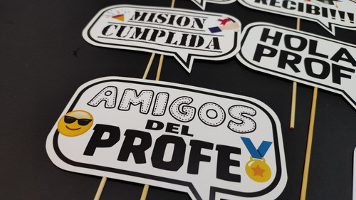 Cartelitos Props Selfie Profesor Educacion Fisica X8u 1