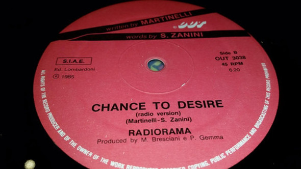 Radiorama Chance To Desire (remix) Vinilo Maxi Italy Bomba 1
