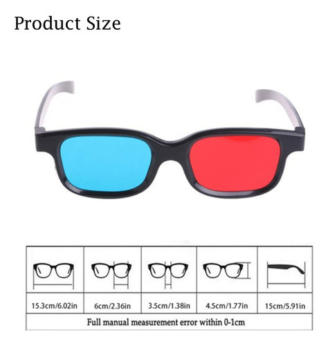 Gafas 3d Rojas Y Azules, Gafas De Visin 3d Para Ver Pelculas 1
