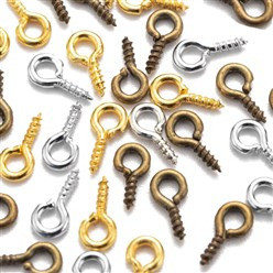 Set 300 Pitones Cerrados Mini De Hierro 8.5x4mm 3 Colores 1