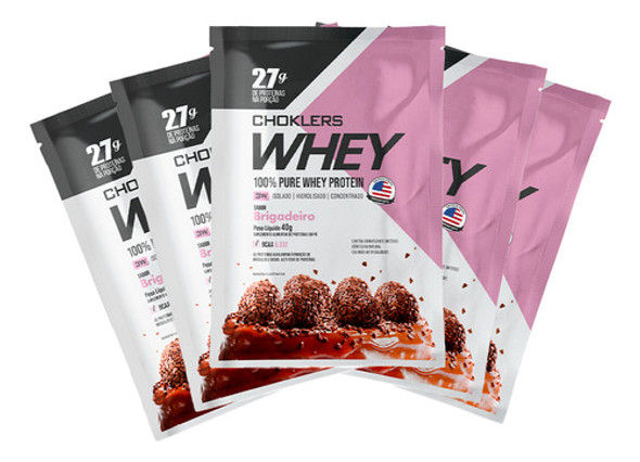 Sachê De Whey Protein Choklers Brigadeiro 40g 15 Unidades 0 Sachê De Whey Protein Choklers Brigadeiro 40g 15 Unidades 0