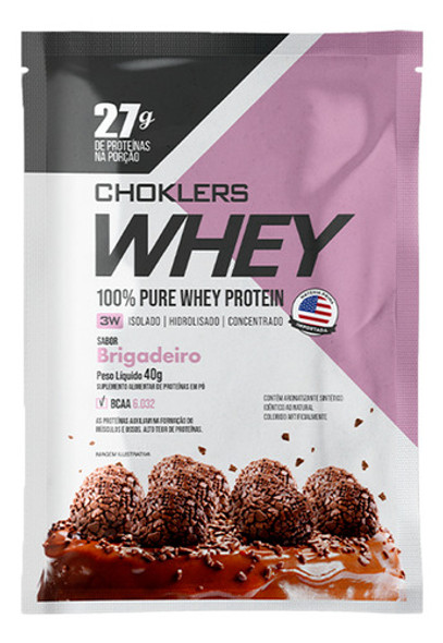 Sachê De Whey Protein Choklers Brigadeiro 40g 15 Unidades 1 Sachê De Whey Protein Choklers Brigadeiro 40g 15 Unidades 1
