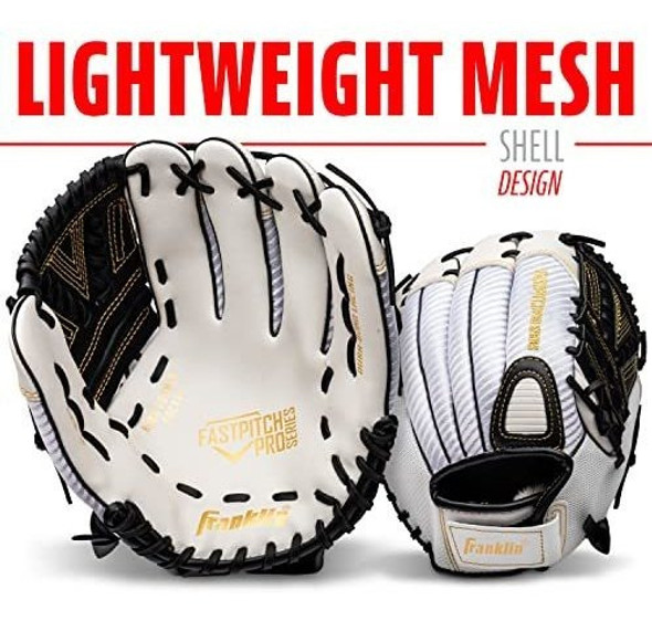 Guante De Softbol - Diestro 12 Blanco Dorado Franklin 1