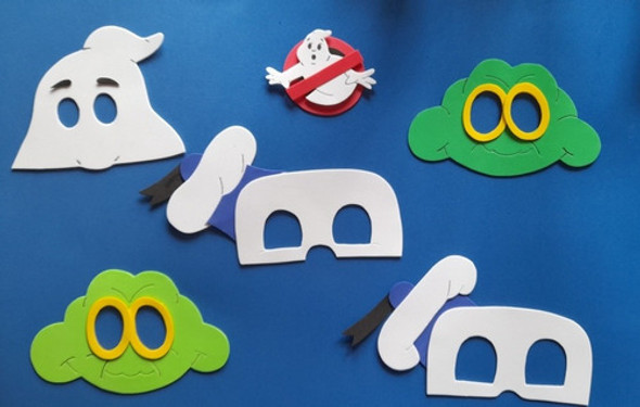 Cotillon Cazafantasmas Antifaces Medallas Goma Eva Infantil 1