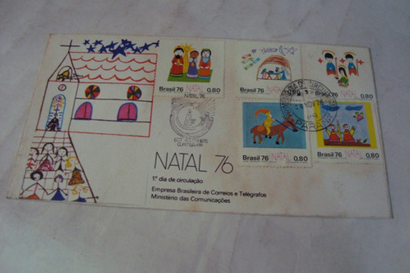 Envelope 1º Dia Curitiba / Natal 1976 0