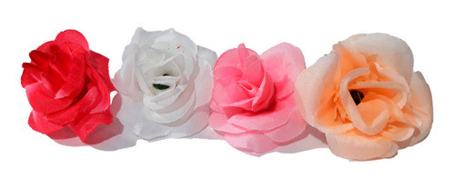 Flores Artificiales Mini Rosas Vintage X 100 U Grande 4,5cm 0