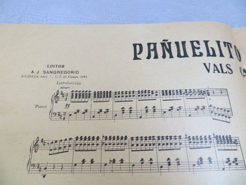 Pañuelito Federal, Bonnin Y Cafre Partitura Sangregorio 1
