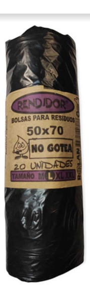 5 Rollos De Bolsas De Residuos Rendidor 50x70 X 20u C/u 0