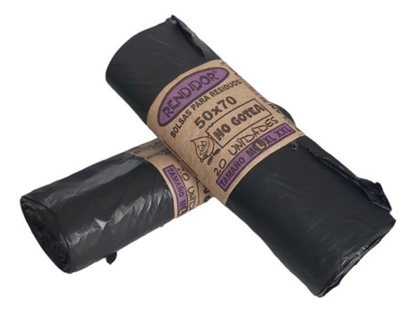 5 Rollos De Bolsas De Residuos Rendidor 50x70 X 20u C/u 1