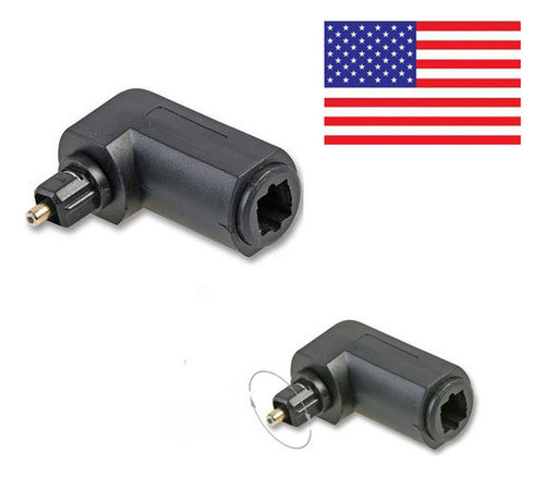 Conector De Ángulo Recto Grado 90 Audio Óptico Toslink 0