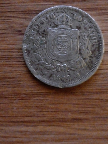 Moneda Antigua Brasil 1878 De 100 Reis 1