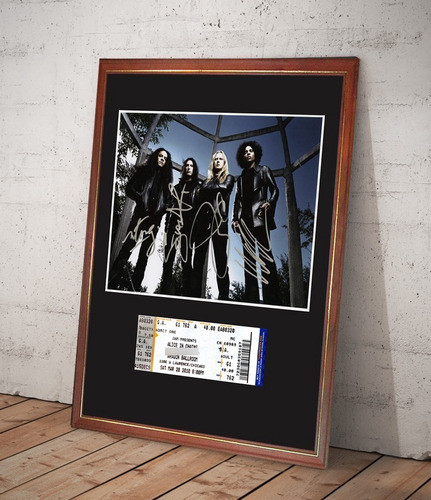 Alice In Chains Foto Con Firmas Y Entrada 2010 En Cuadro 0