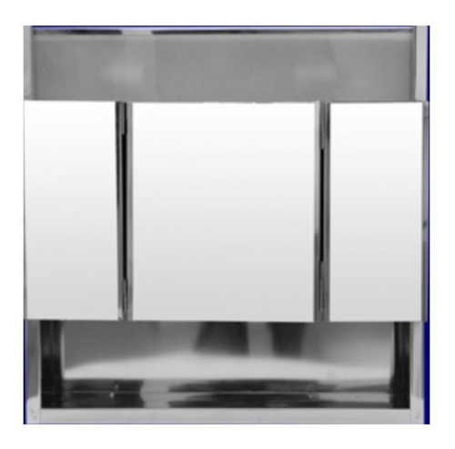 Botiquín Hb 5105 Acero Inox 3 Cuerpos C/repisa + Luz 50x50cm 0