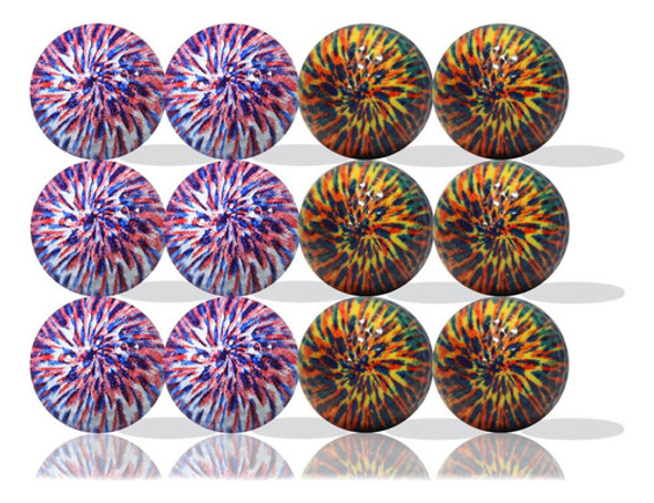 Paquete 12 Pelotas Golf Mixtas Tie-dye: ¡desata Un Toque Y Y 0