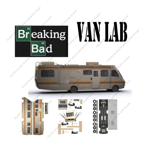 Breaking Bad Van Lab Papercraft 25 Cm 0