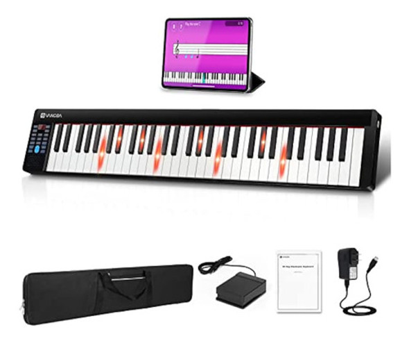Vangoa Teclado Portátil Ligero De 61 Teclas, Piano 0