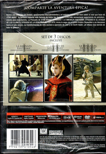 Star Wars I Il Ill (3 Dvd) - Dvd Nuevo Orig. Cerrado - Mcbmi 1