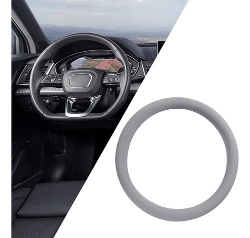 3 Capa De Silicone Para Volante De Carro, Proteção Cinza 1