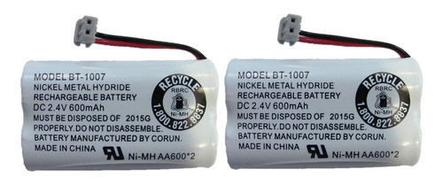 Uniden Bbty0651101 Bt-1007 Nimh 600mah Dc 2.4v Batera Recarg 0