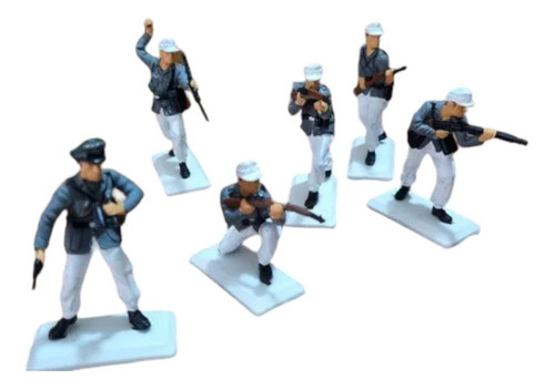 (d_t) Soldaditos Britain 54 Mm 6 Soldados Africa Korps  D1 0