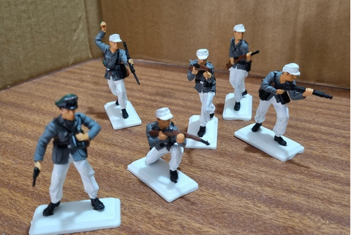 (d_t) Soldaditos Britain 54 Mm 6 Soldados Africa Korps  D1 1