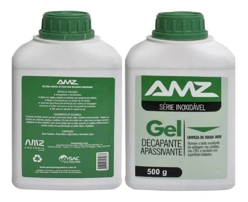 10un Gel Decapante Passivante P Solda Limpa Remove Inox 500g 1