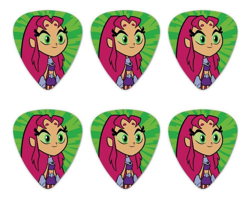 ¡los Jóvenes Titanes Van! Starfire Púas Para Guitarra, Juego 0